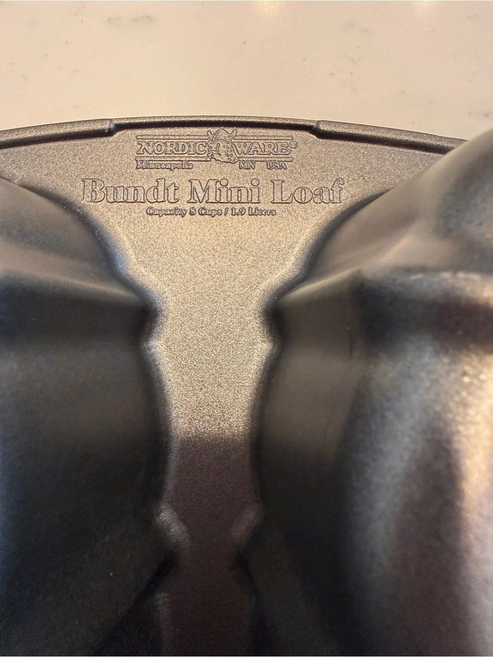 Nordic Ware Bundt Mini Loaf Pan 4 Cavity Braided Cake Mold USA Cast Aluminum